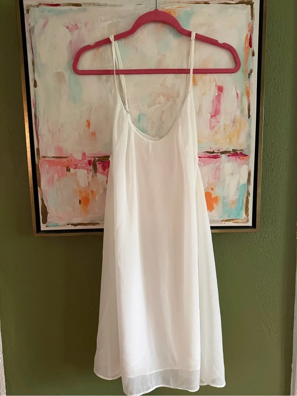 White Spaghetti-Strap Mini Dress - Picture 7 of 9
